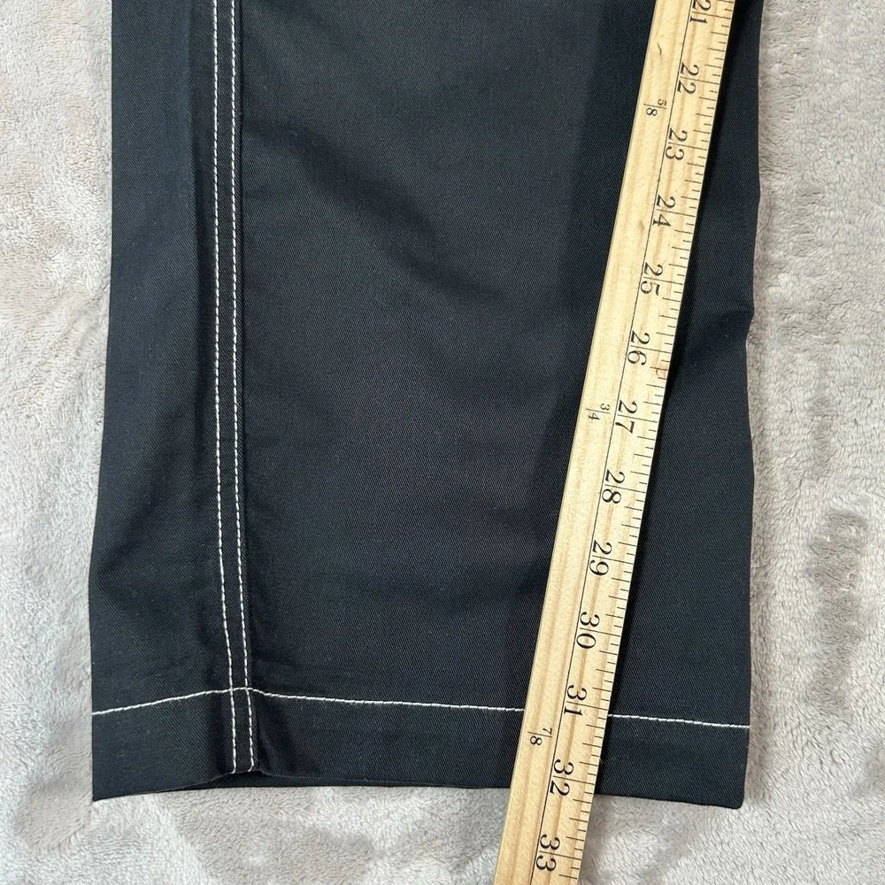 True Religion Bobby Baggy Cargo Pants Mens 38x32 Black Contrast Stitch Y2K VTG